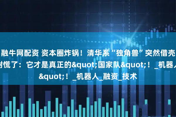 融牛网配资 资本圈炸锅!清华系“独角兽”突然借壳,智元、宇树慌了:它才是真正的"国家队"!_机器人_融资_技术
